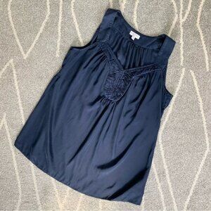A Pea in the Pod Navy Silk Tank Top Blouse